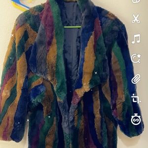 Real rabbit coat fur